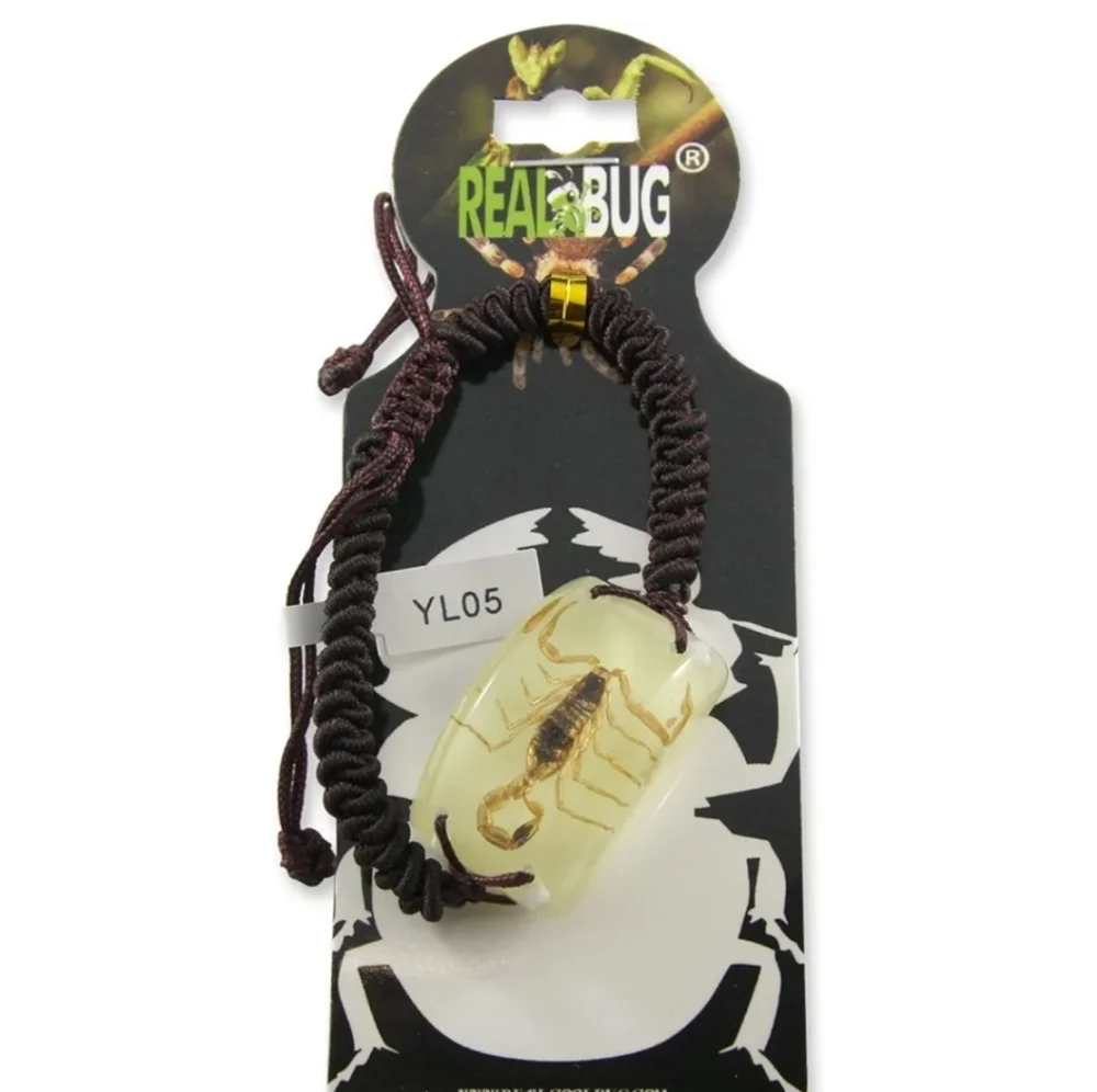 REALBUG Gold Scorpion Bracelet, Glow in The Dark, 6.5 to 10 inches adjustable